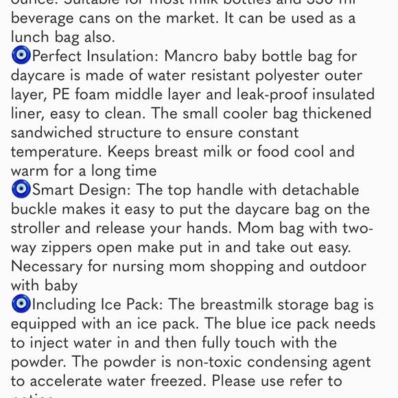 Breastmilk Cooler Bag with Ice Pack, Fits 6 Baby Bottles Up to 9 Ounce Insulated - Picture 7 of 7